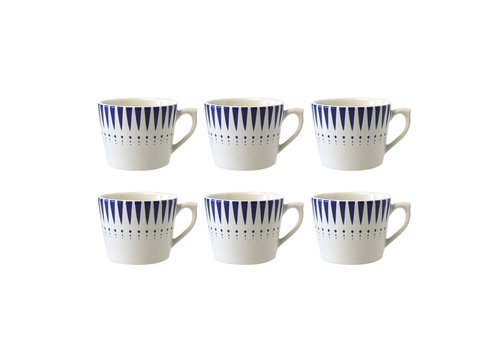 Dépôt d'Argonne Dépôt d'Argonne lot de 6 Tasse Cappuccino Arlequin, Bleu