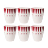 Dépôt d'Argonne Dépôt d'Argonne set of 6 Cup Arlequin, Red