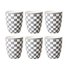 Dépôt d'Argonne Dépôt d'Argonne 6er-Set Tasse Damier, Grau