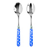Multi Colour Slacouvert Hartjes Blauw