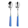 Kom Amsterdam Multi Colour Salad Servers Stripes Blue