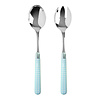 Kom Amsterdam Multi Colour Salad Servers Checkered Sky Blue Kom Amsterdam Multi Colour Salad Servers Checkered Sky Blue