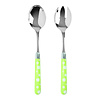 Couvert à la Carte Salad Servers Dots Green