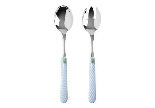 Kom Amsterdam Multi Colour Salad Servers Damasco Sky Blue