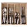 Murano Murano Dinner Cutlery (24-piece) – For 6 People – Gray in Wooden Box | Italian Design Murano Murano Dinner Cutlery (24-piece) – For 6 People – Gray in Wooden Box | Italian Design