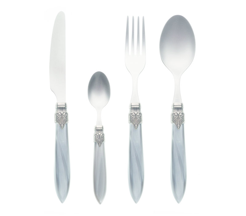 Murano 24-piece Dinner Cutlery "Light Grey" in Box