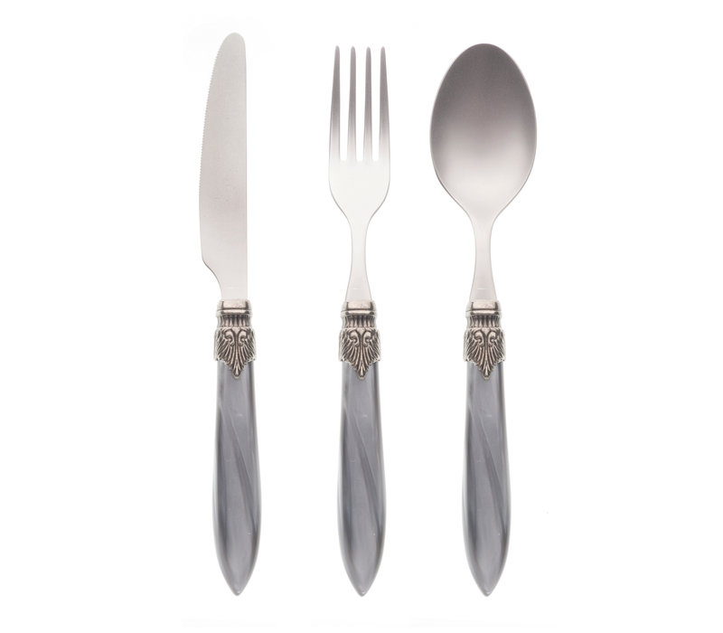 Murano 18-piece Dinner Cutlery "Light Grey" in Box