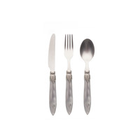 Murano 18-piece Breakfast Cutlery "Light Grey" in Box