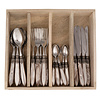 Murano Murano Tafelbesteck (24-teilig) – Für 6 Personen – Champagne in Holzbox | Italienisches Design