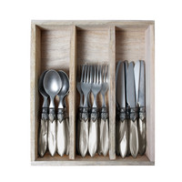 Murano 18-piece Breakfast Cutlery "Champagne" in Box