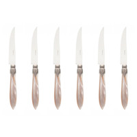 Murano 6 Steak Knives "Champagne" in Box