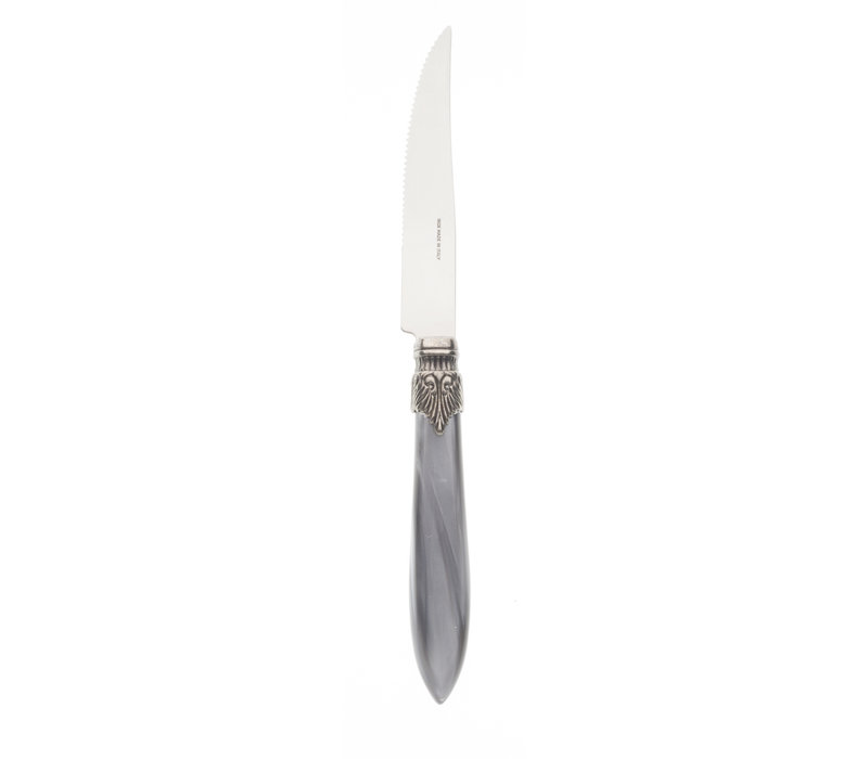 Murano 6 Steak Knives "Light Grey" in Box