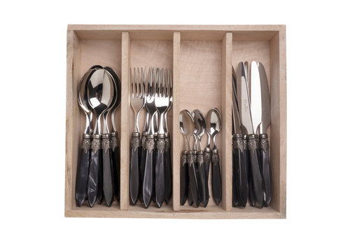 Murano Murano Dinercouvert – Voor 6 Personen– Antraciet