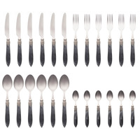 Murano Service à Dîner 24 Pièces Anthracite dans un Coffret
