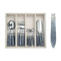 Murano 24-piece Dinner Cutlery "Anthracite" in Box