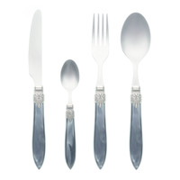 Murano Service à Dîner 24 Pièces Anthracite dans un Coffret