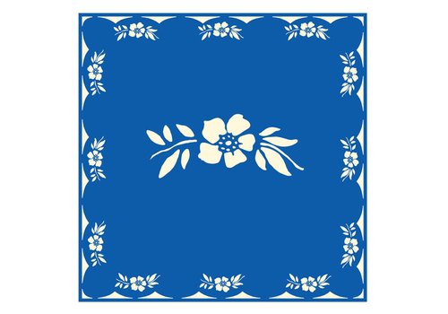 French Classics Flower Blue 6 Packs 20 Napkins