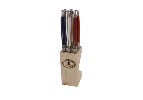 Laguiole Laguiole 6 Steak Knives 'Classic' Paris Mix