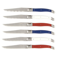 Laguiole 6 Steak Knives 'Classic' Paris Mix