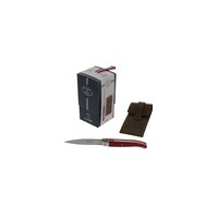 Laguiole pocket knife 'Le Poche' red with leather case