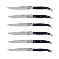 Laguiole Exclusive 6 Steak Knives Black in Box