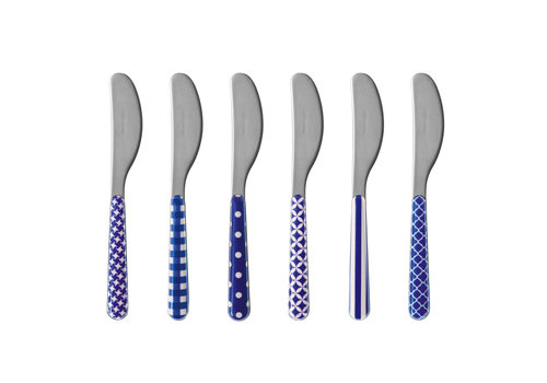 6 Buttermesser 'Provence Mix' Blau