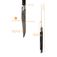 Laguiole 6 Steakmessen 'Classic' Steel