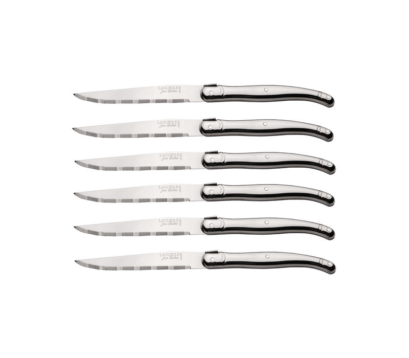 Laguiole 6 Steak Knives 'Classic' Steel