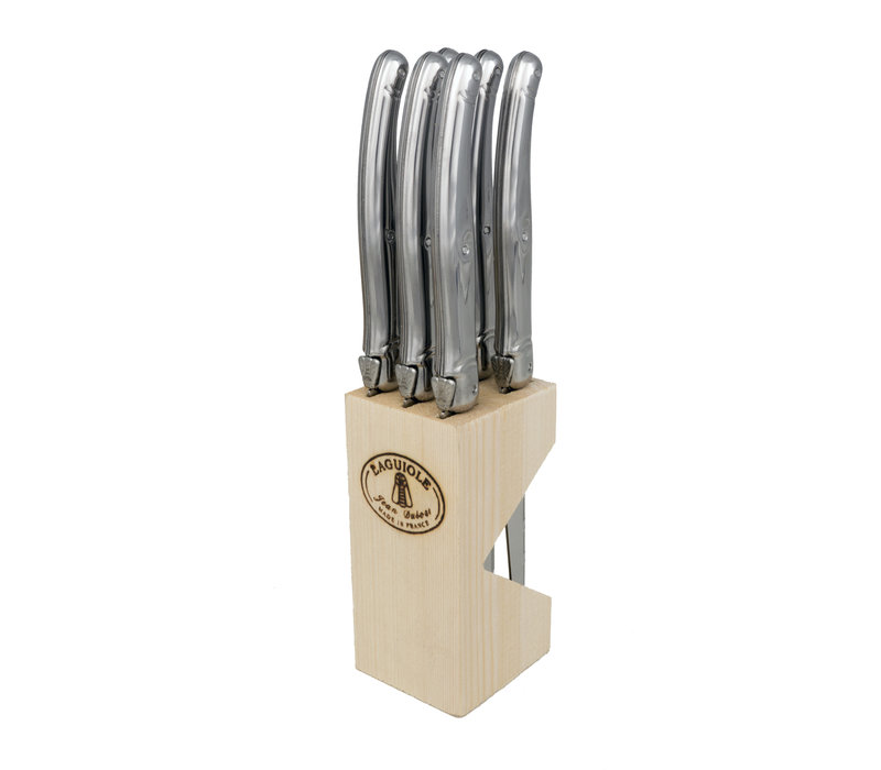 Laguiole 6 Steak Knives 'Classic' Steel