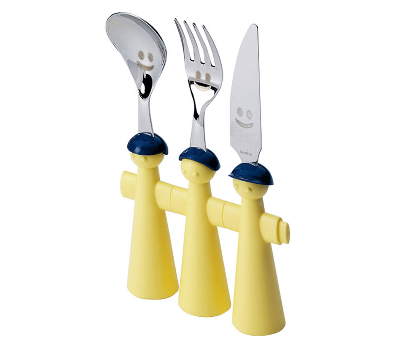 Puppets 3-piece Children's Cutlery Yellow