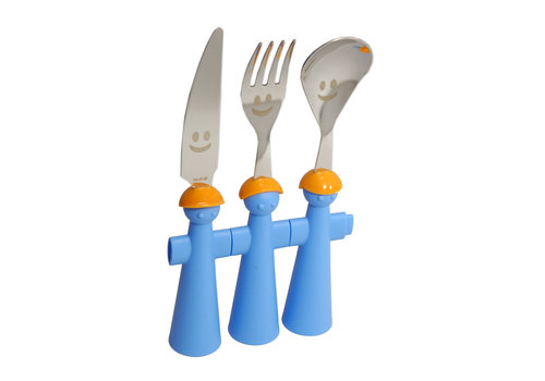 Puppets 3-piece Children's Cutlery Blue