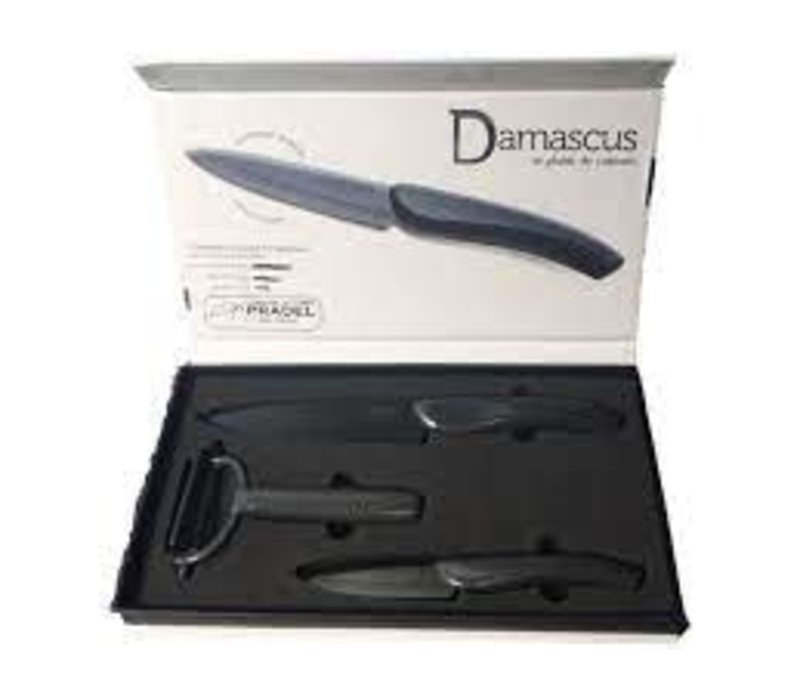 SL2135 Jean Dubost set 3 kitchen knives ceramic
