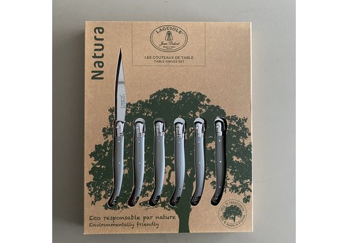 Laguiole Laguiole 6 Steak Knives 'Natura' Gray