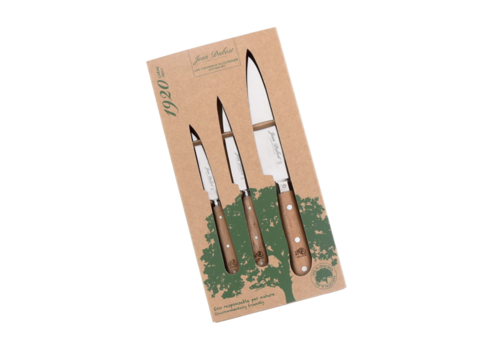 Jean Dubost Jean Dubost 3 Kitchen knives 'Eco-Friendly' Oak wood