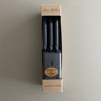 Laguiole 6 Steak Knives 'Classic' New Age Black in Knife Block