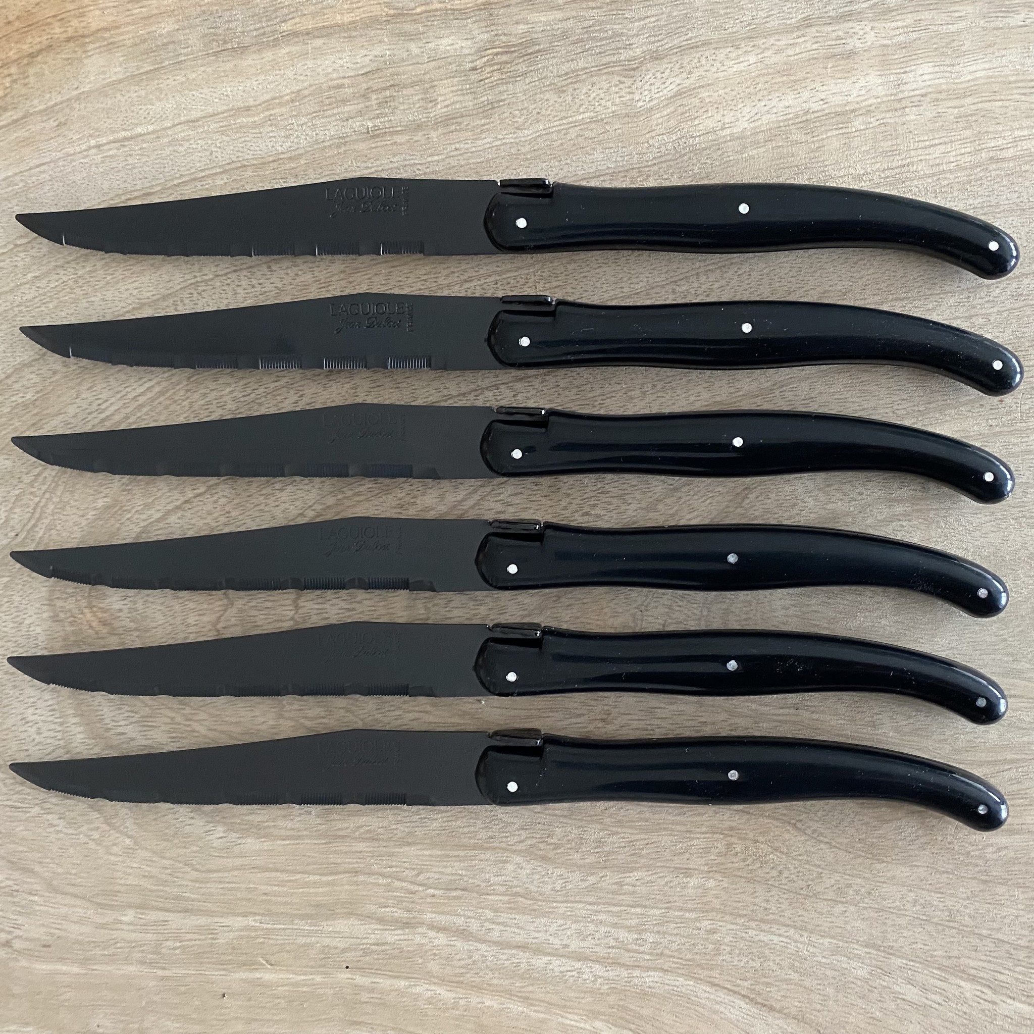 Jean Dubost Laguiole New Age Black Steak Knives, Set of 4 + Reviews