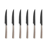 Wood Style 6 Steak Knives 'Maple'