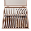 Laguiole Laguiole Premium 6 Steak Knives & 6 Forks Oak Wood