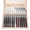 Laguiole Laguiole 6 Steak Knives & 6 Forks 'Premium' Rosewood Wood