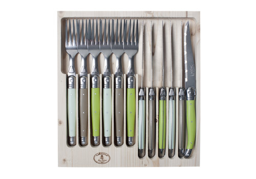 Laguiole Laguiole Classic 6 Steakmesser & 6 Gabeln Vineyard