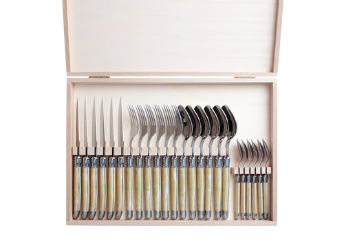 Laguiole Laguiole Exclusive Besteckset 24-tlg. Leichter Horneffekt