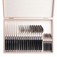 Laguiole Exclusive Cutlery set 24-piece Black