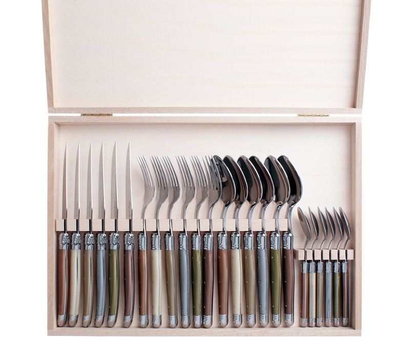 Laguiole Exclusive Cutlery set 24-piece Mineral