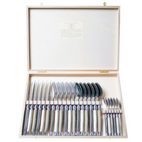 Laguiole Premium Steak Cutlery set 24-piece Linen