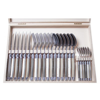 Laguiole Premium Steak Cutlery set 24-piece Linen