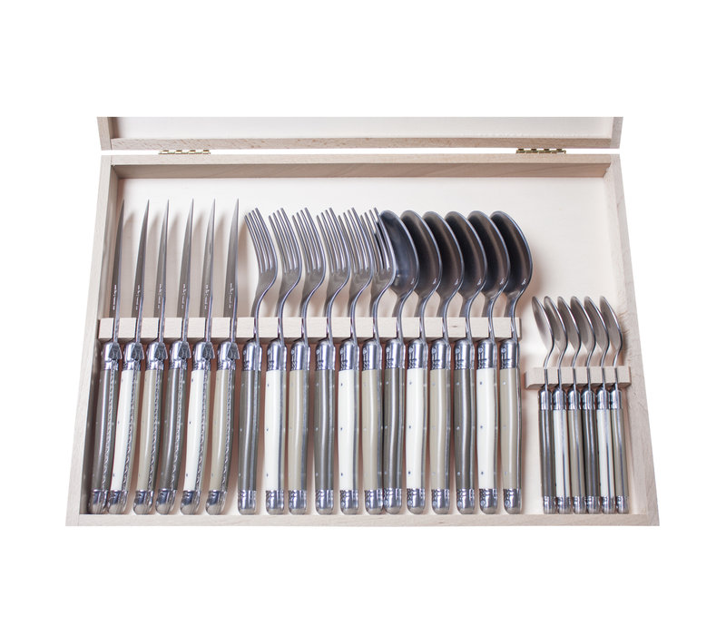 Laguiole Premium Steak Cutlery set 24-piece Linen