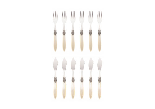 Murano Murano 12-piece Fish Cutlery Cream