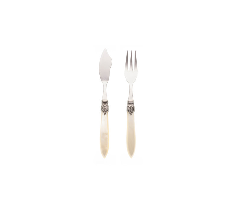 Murano 12-piece Fish Cutlery Cream