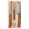 Laguiole Laguiole Classic 3 Cheese Knives Oak Wood