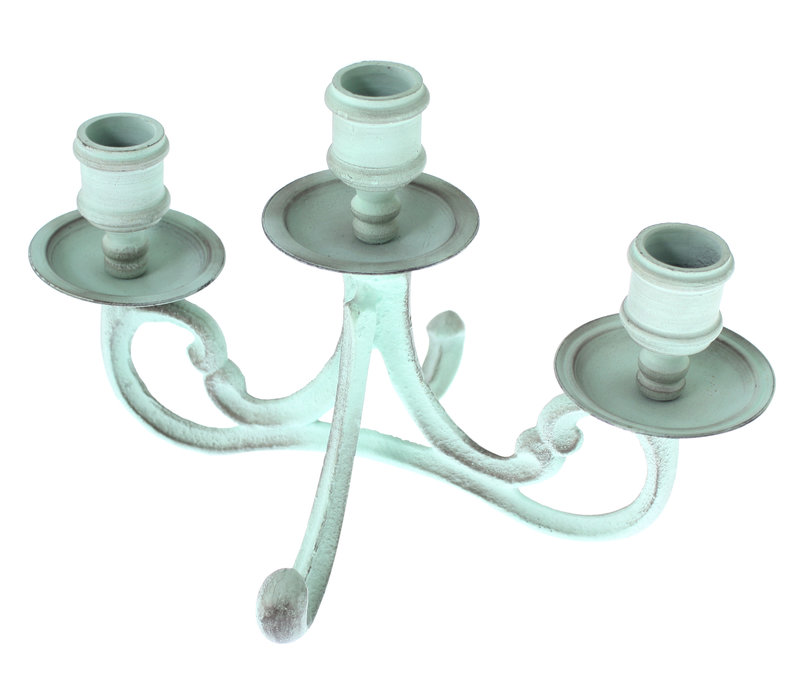 French Kitchen Collection Candle Holder "Antic Mint Green"